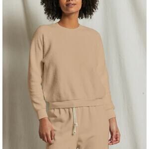 NWT perfectwhitetee Ziggy Cotton Fleece Bracelet Sleeve Shrunken Crew Sweatshirt